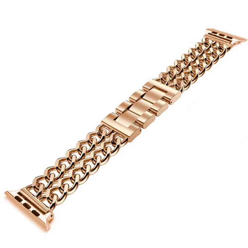 NEU: Edelstahl Armband für Apple Watch - zweireihiges Gliederarmband-Design