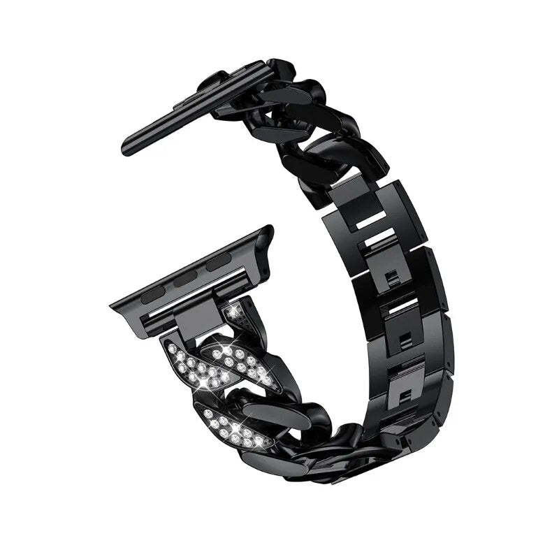 Brillantverziertes Armband für Apple Watch - Glamour am Handgelenk