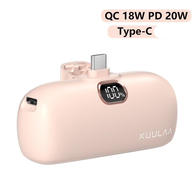 Mini Power Bank 5000mAh - Aufladen to GO!