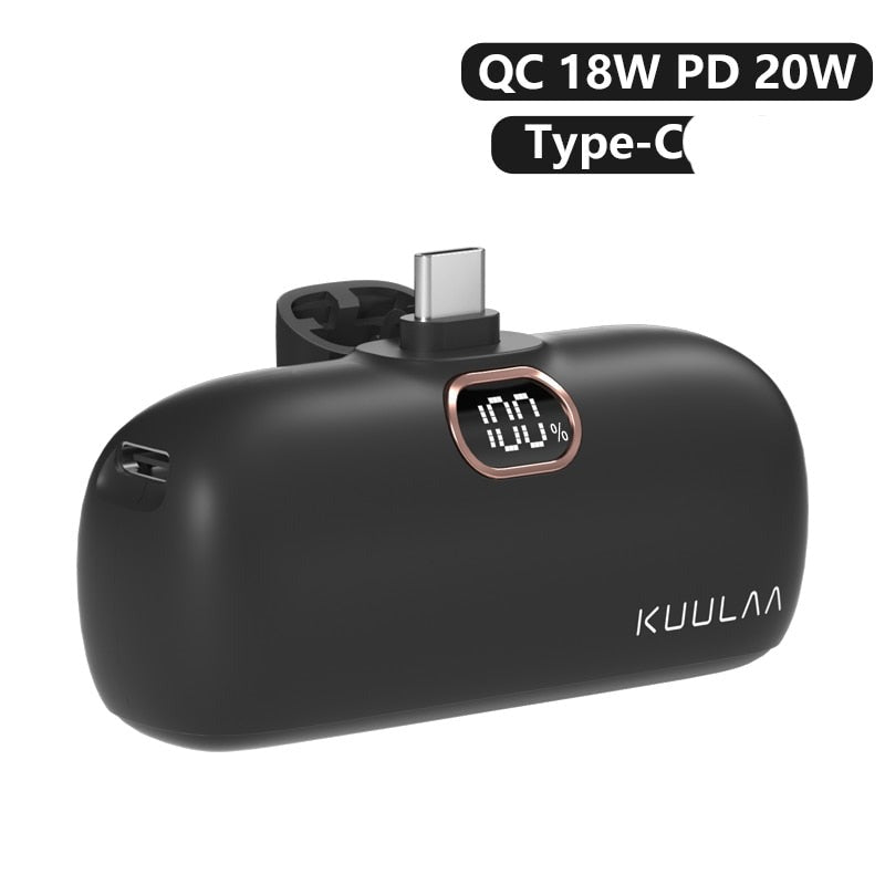 Mini Power Bank 5000mAh - Aufladen to GO!
