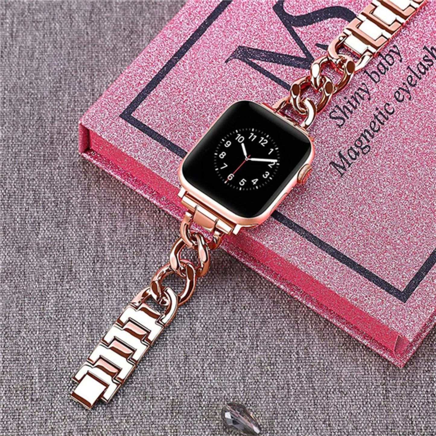 Edelstahl Armband für Apple Watch - kubanischem Gliederarmband-Design