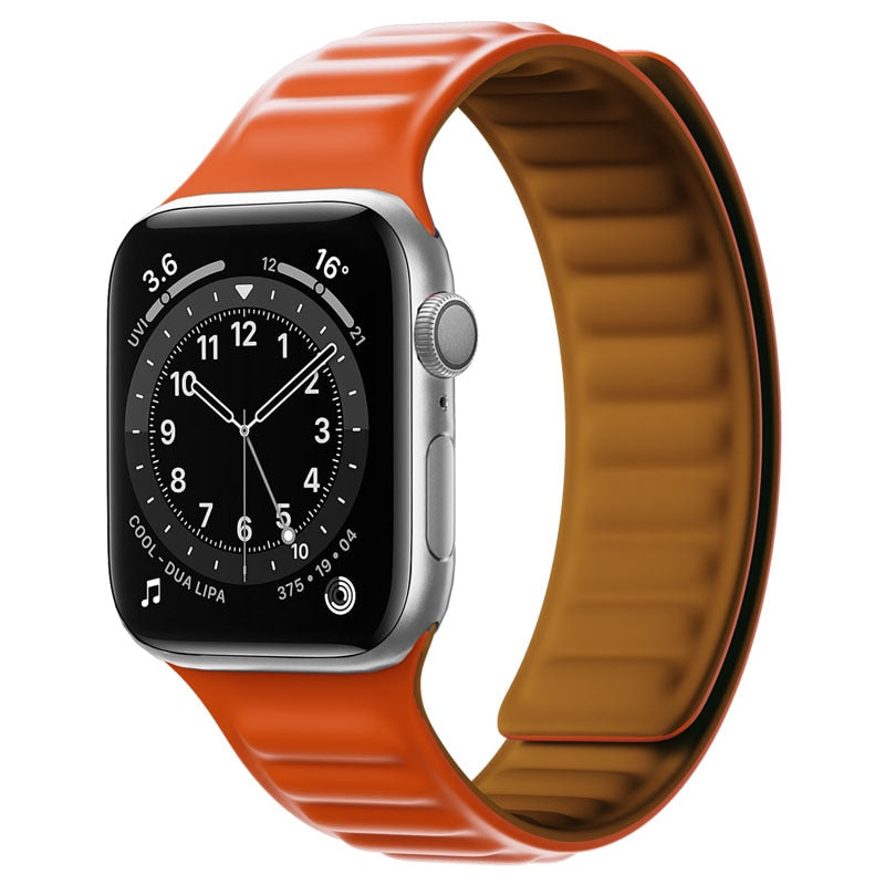 Apple Watch Silikon Link strap mit magnetischer Schleife