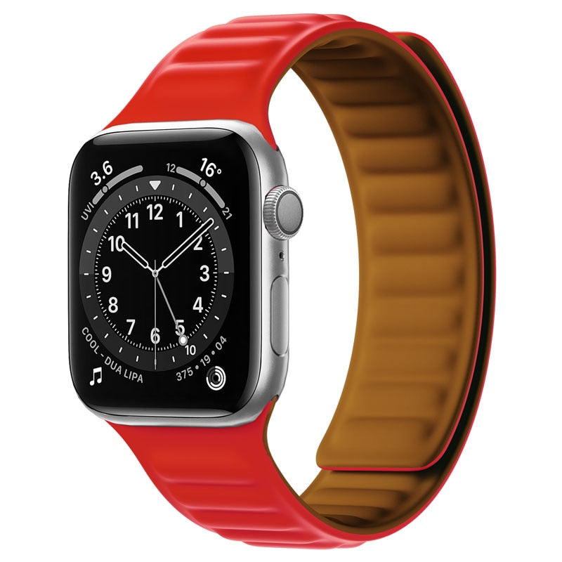 Apple Watch Silikon Link strap mit magnetischer Schleife