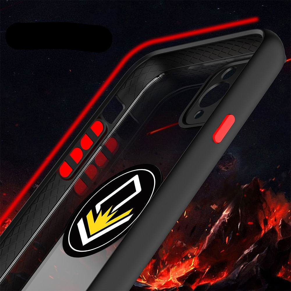 iPhone 11 Pro Max Schutzhülle mit farblichen Akzenten und magnetischen Ringhalter