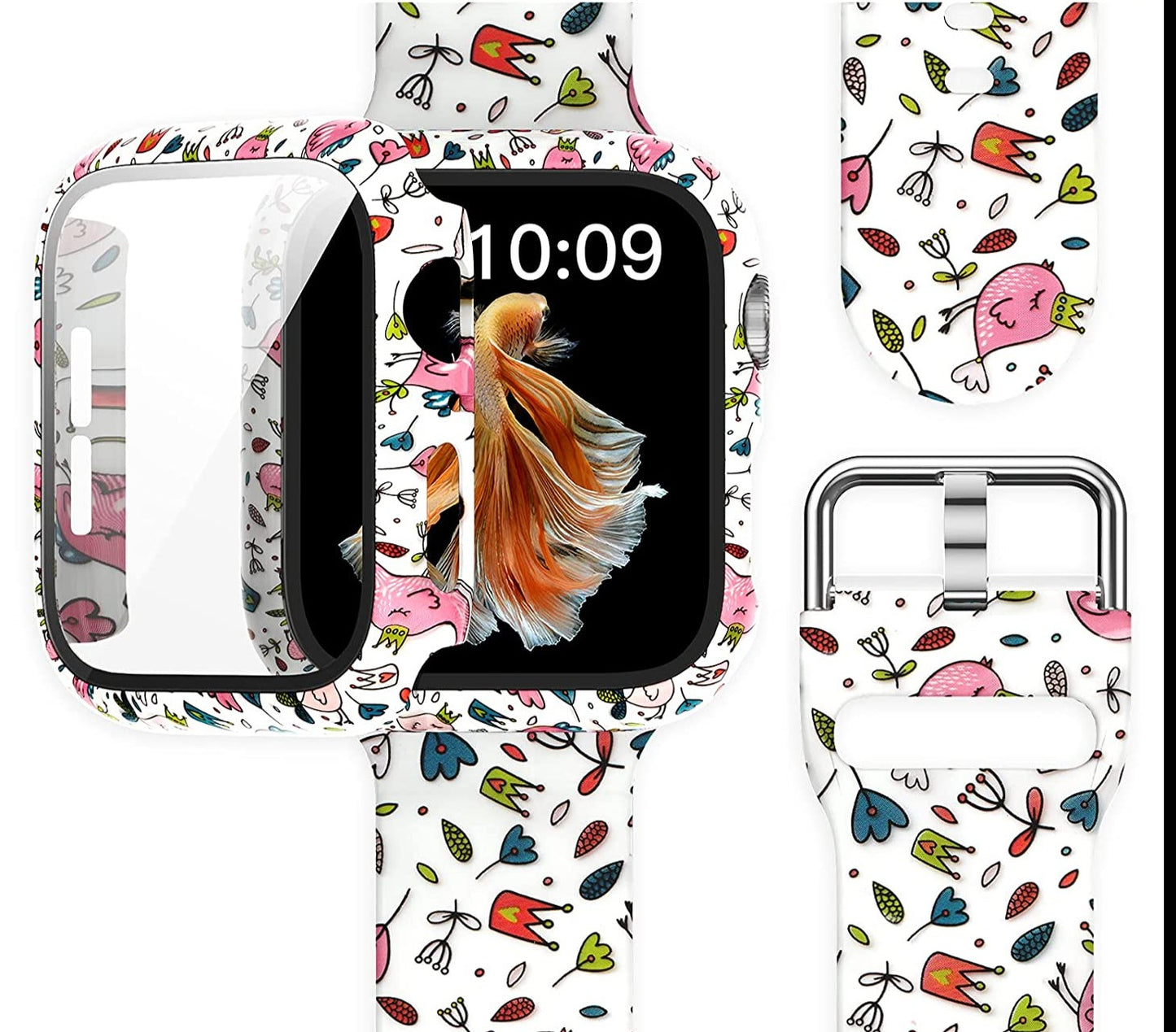 Apple Watch Silikon Armband + Displayschutz