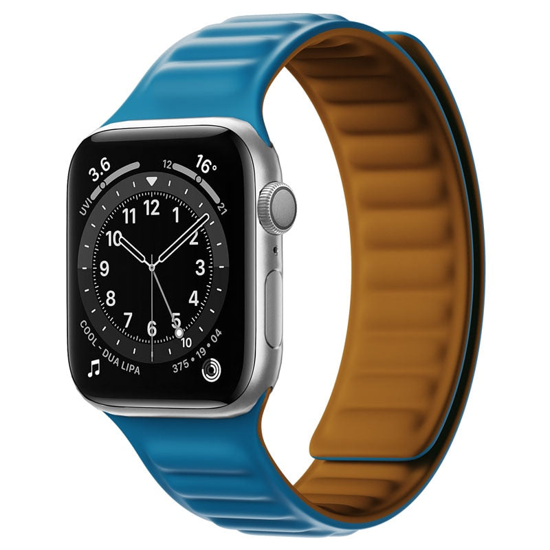Apple Watch Silikon Link strap mit magnetischer Schleife