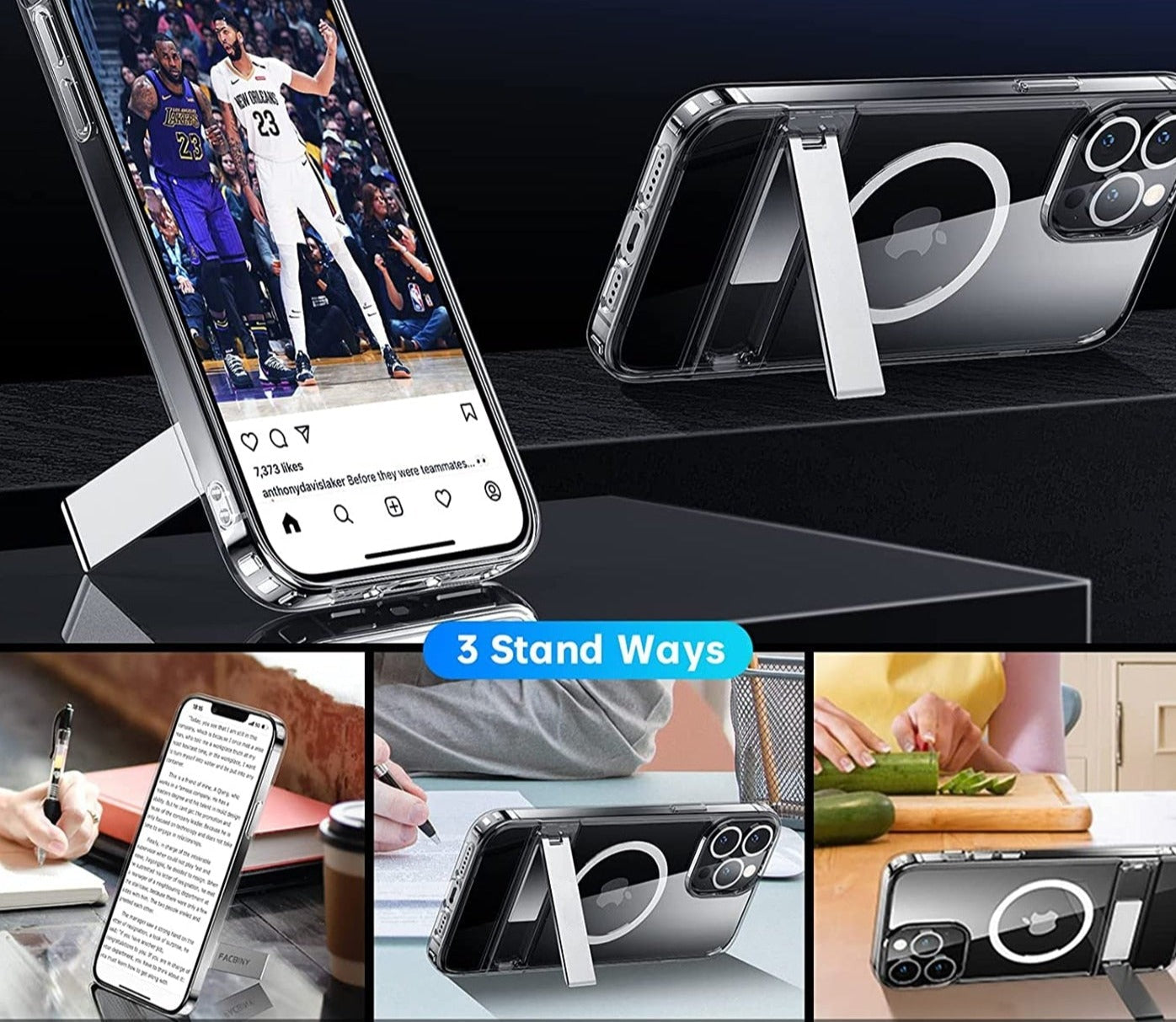 iPhone 14 Pro Max Clear Case mit MagSafe & Ständer