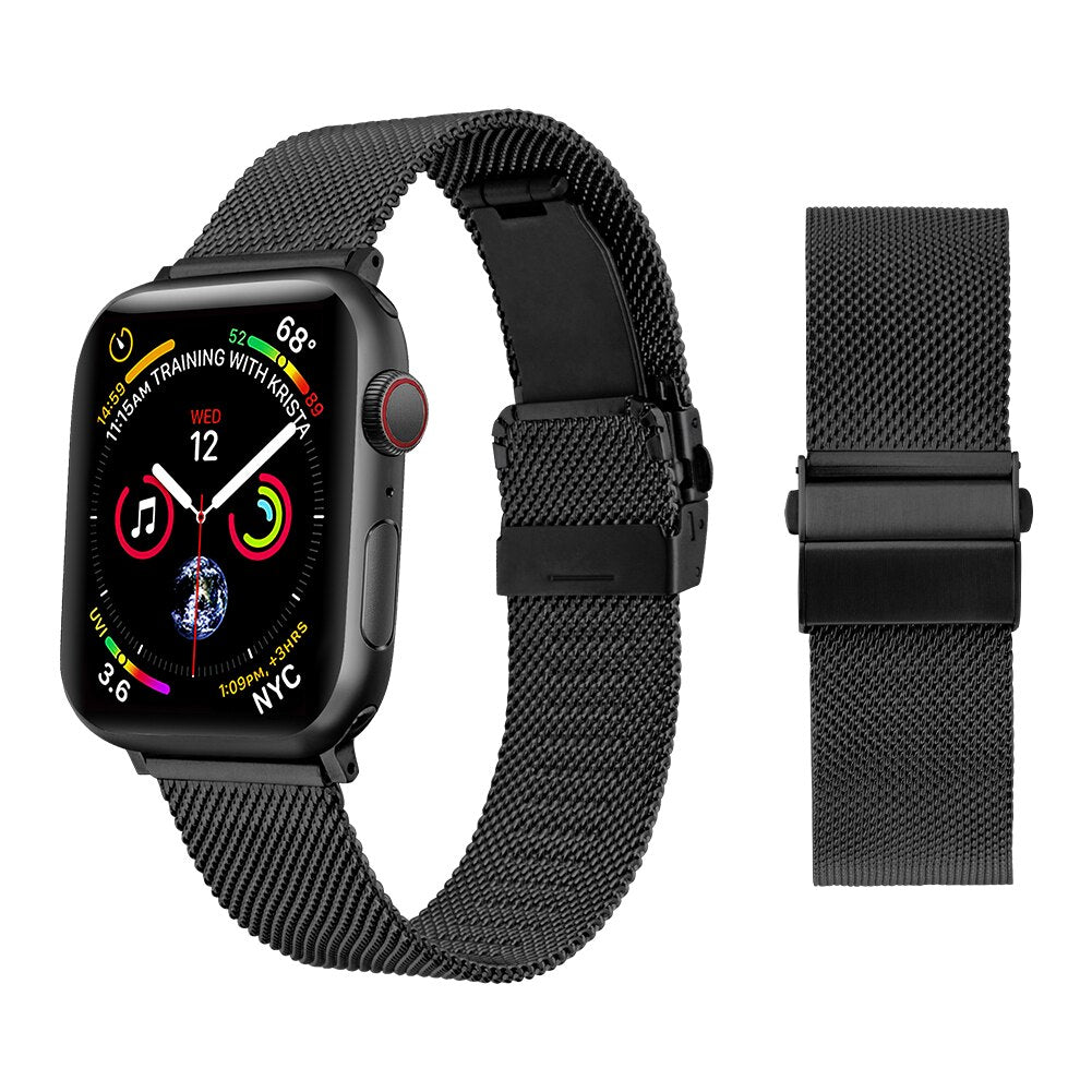 Apple Watch Edelstahl Armband im Meshstil