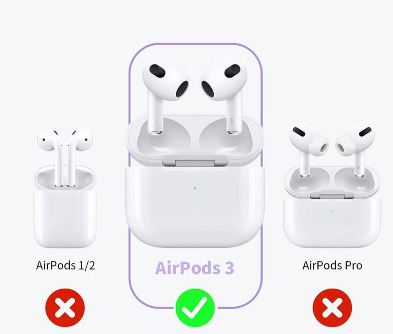 Silikon Schutzhülle für AirPods 3 - Einfach anzubringen - Schutz und Stil in Einem