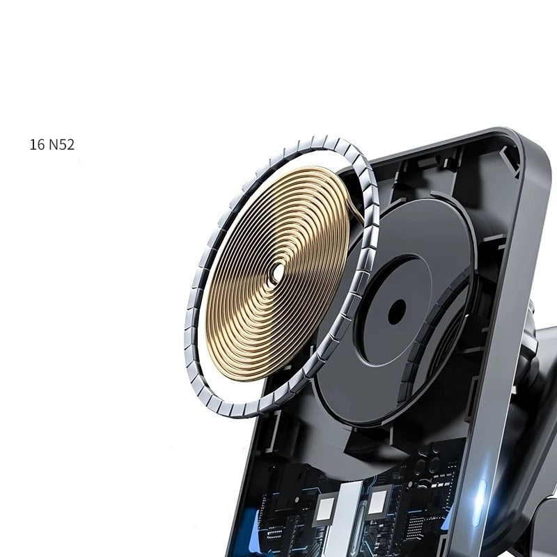 Magnetische Kfz-Luftauslass-Halterung mit kabellosem 30W-Ladegerät für iPhone 12/13/14 MagSafe