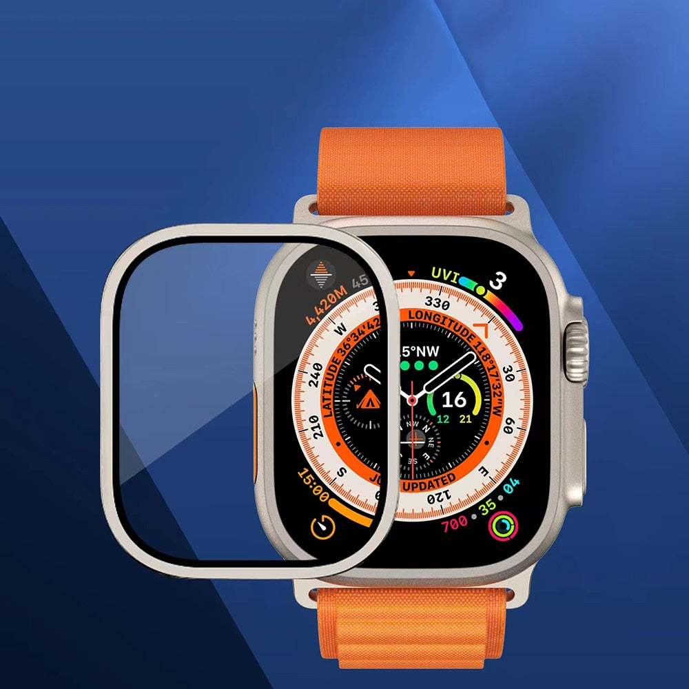 Apple Watch Ultra Screen Protector mit Metallrahmen