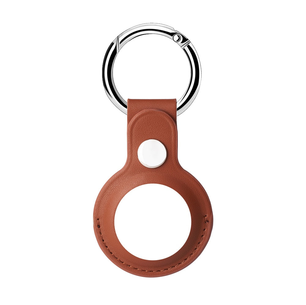 AirTag Luxuriöse Leder Keychain Schutzhülle