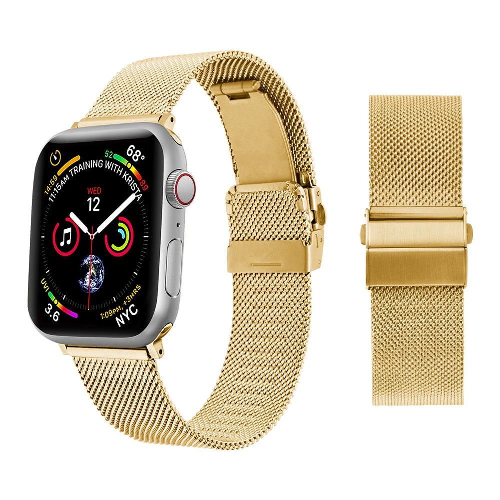 Apple Watch Edelstahl Armband im Meshstil