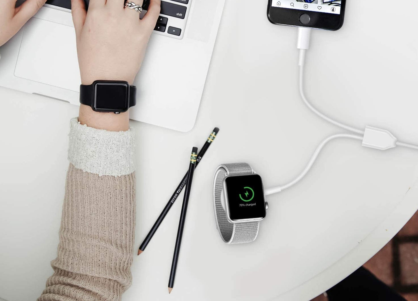 3-in-1 Ladekabel für Apple Watch und iPhone - Lade Deine Geräte überall auf