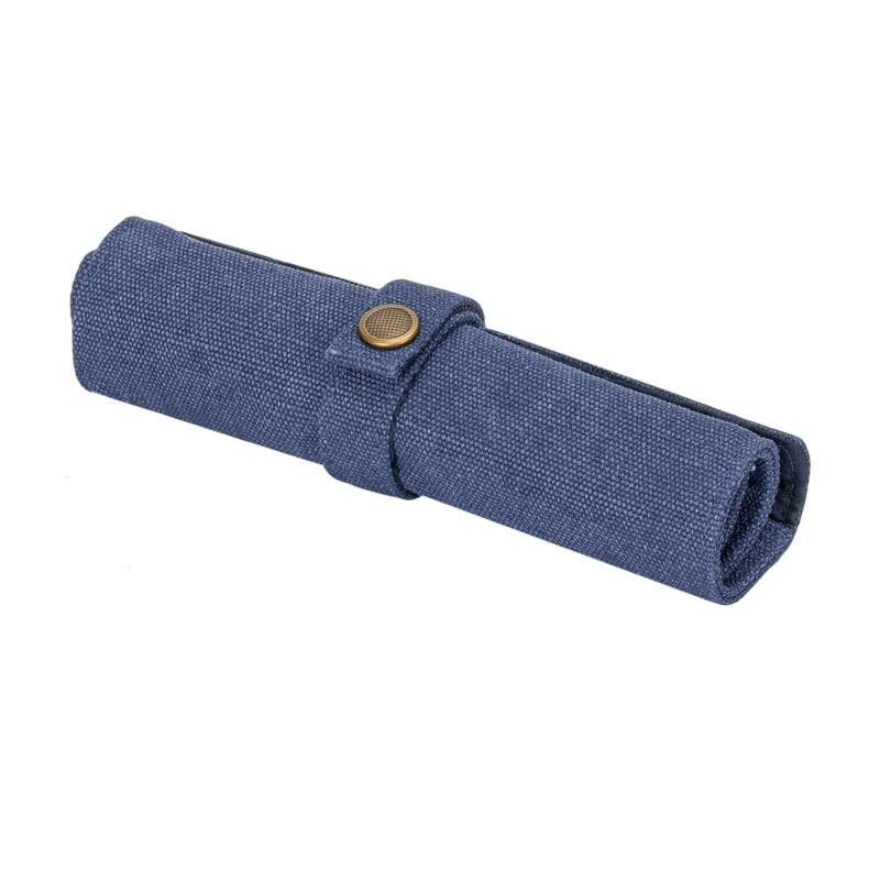 5-Slot-Uhrenrolle aus Nylon-Canvas - Organizer-Tasche für Uhren und Schmuck - mit abnehmbarem Anti-Rutsch-Knopfverschluss