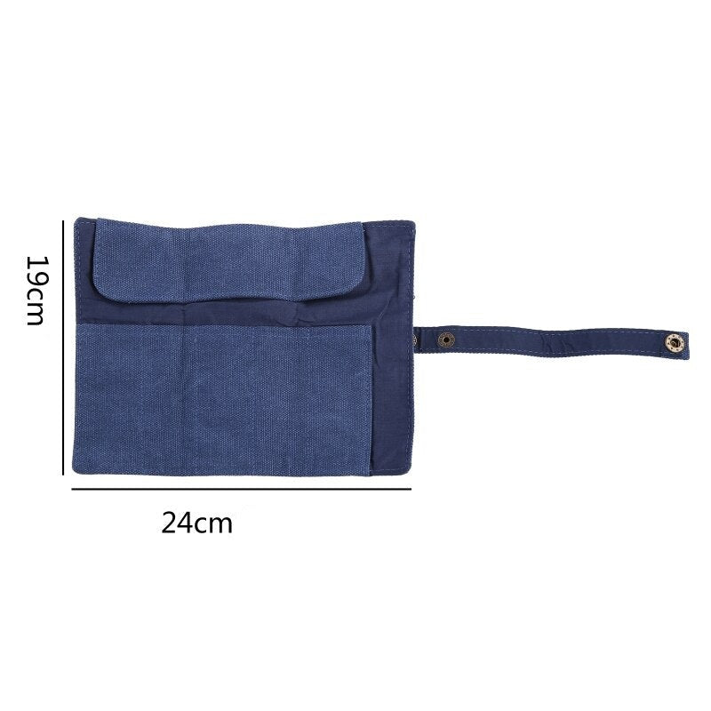 5-Slot-Uhrenrolle aus Nylon-Canvas - Organizer-Tasche für Uhren und Schmuck - mit abnehmbarem Anti-Rutsch-Knopfverschluss