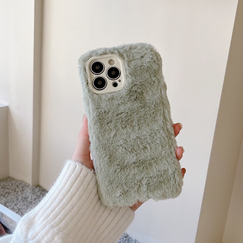 iPhone 14 Pro Max Case im luxuriösem Pelz-Design