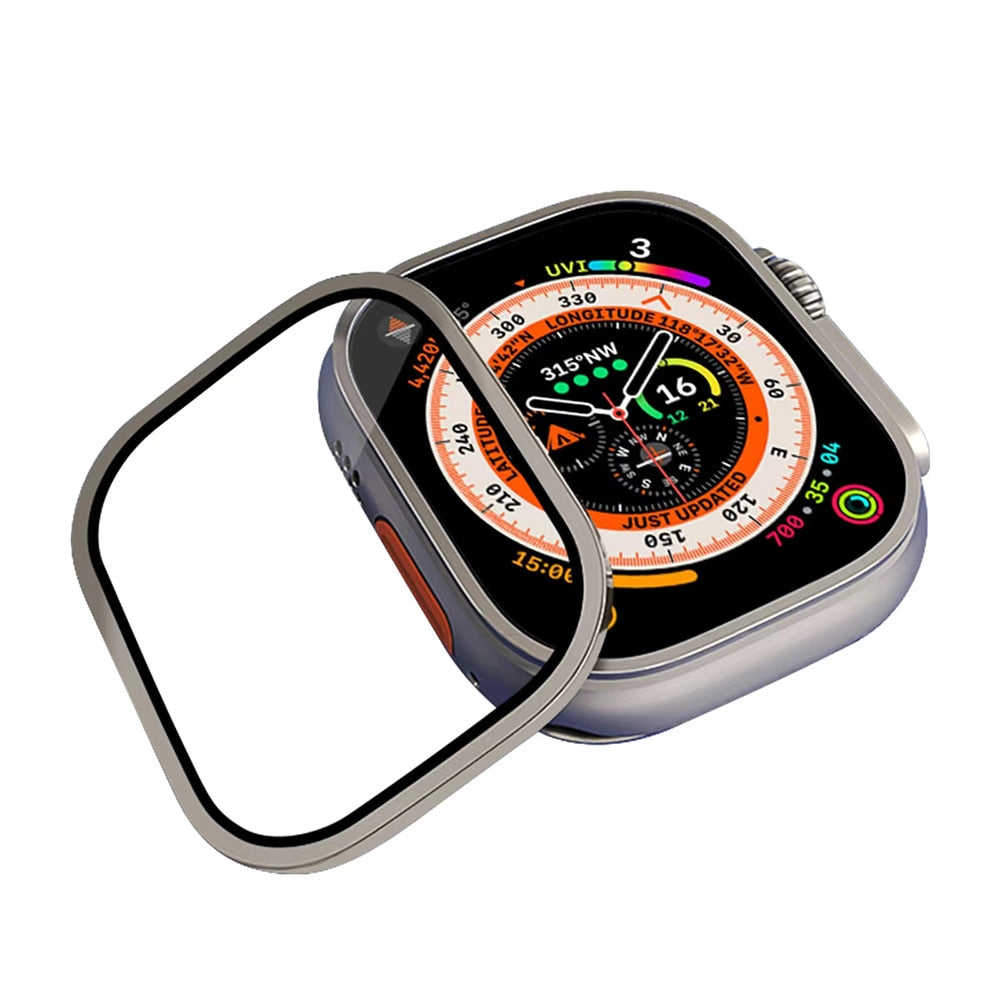 Apple Watch Ultra Screen Protector mit Metallrahmen