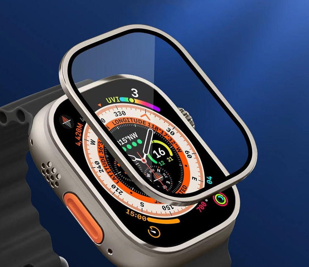 Apple Watch Ultra Screen Protector mit Metallrahmen