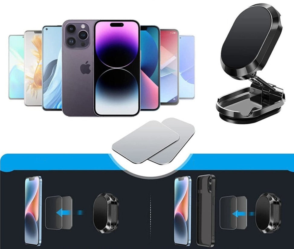 360° drehbare magnetische Auto-Handyhalterung aus Metall