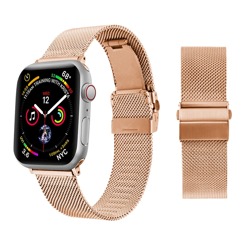 Apple Watch Edelstahl Armband im Meshstil