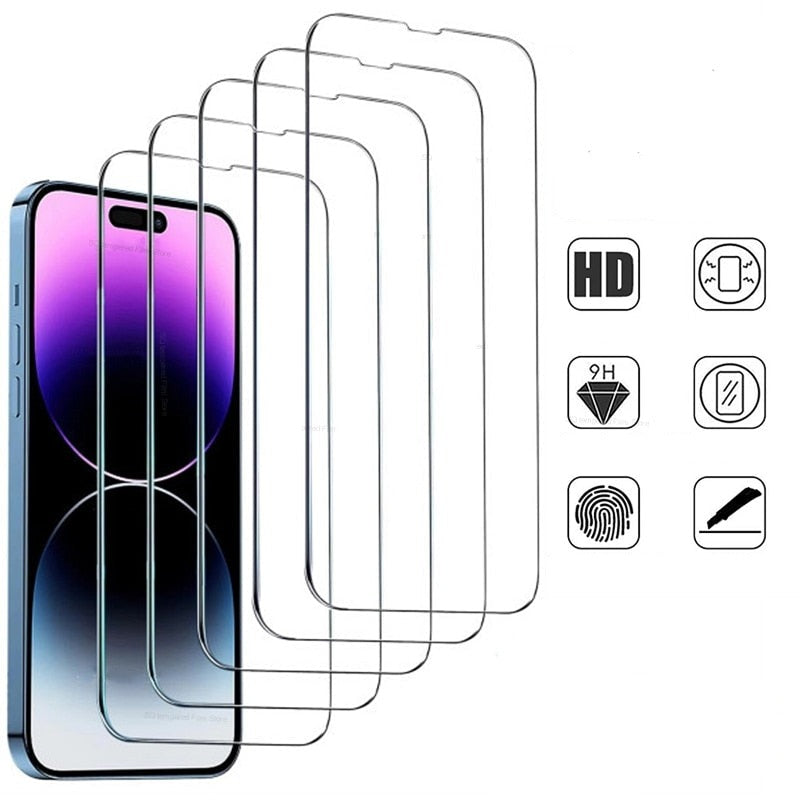 5er Set iPhone 12 Pro Max gehärtetes Glas Displayschutz