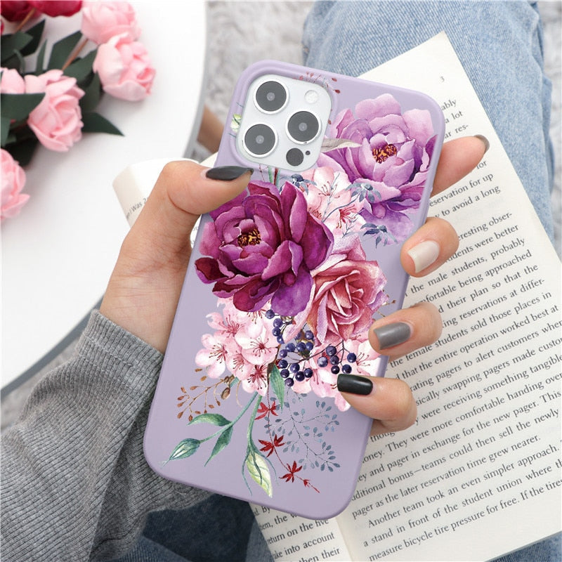 iPhone 13 mini Lavendel Flower Case