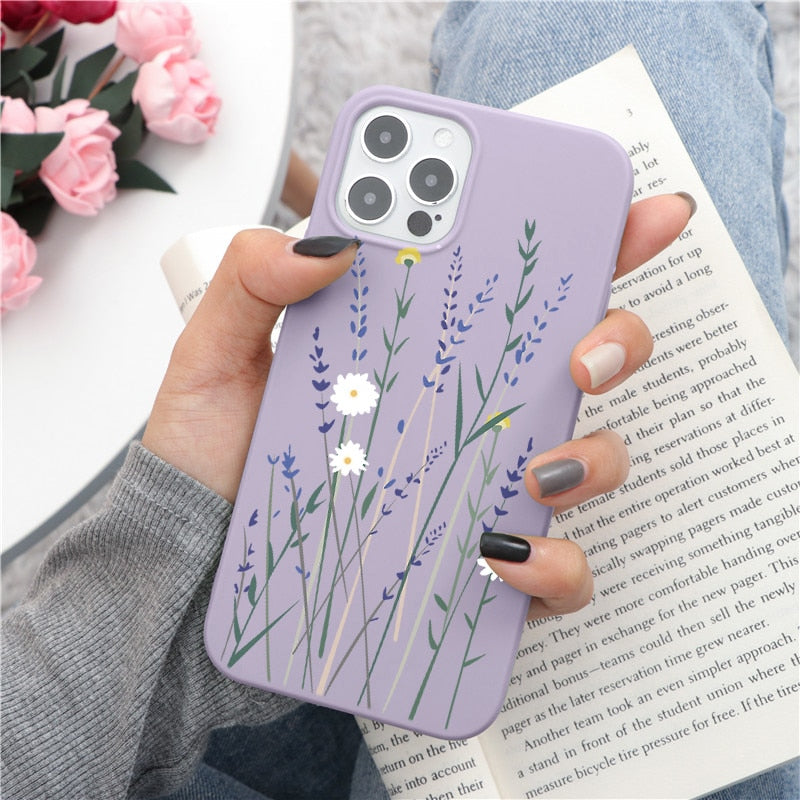 iPhone 13 mini Lavendel Flower Case