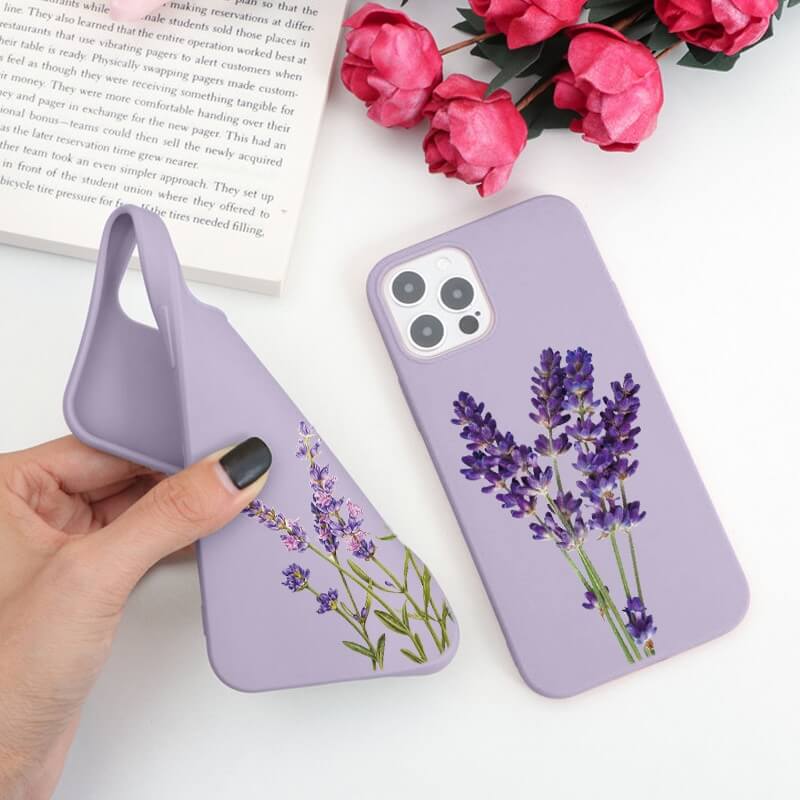 iPhone 15 Plus Lavendel Flower Case