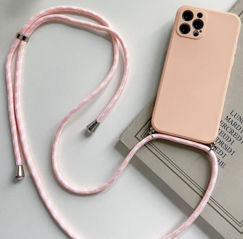iPhone 15 Plus Crossbody Handykette mit Schutzhülle