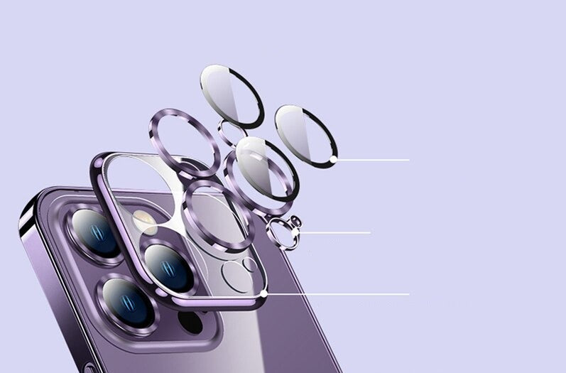 iPhone 14 Plus Transparente Case mit farbigen Akzenten & MagSafe