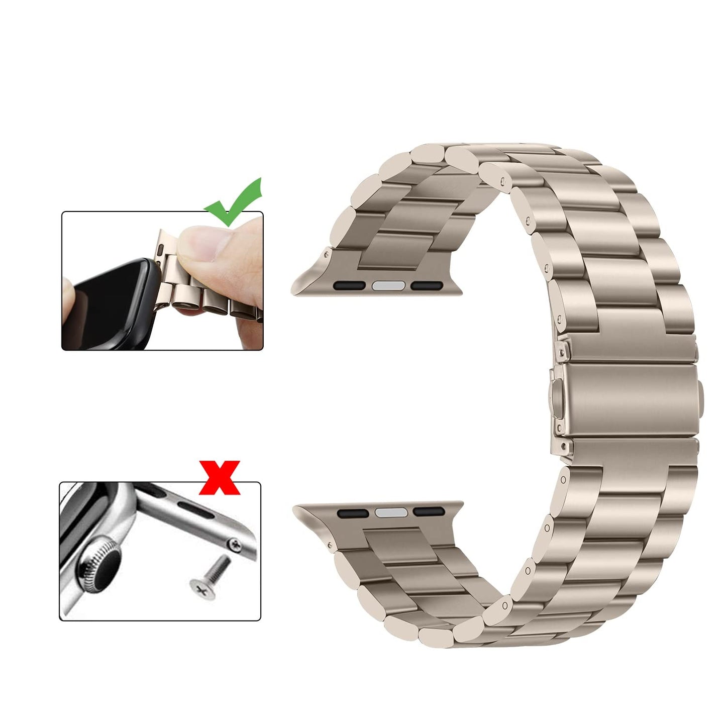 Apple Watch PREMIUM Edelstahl Armband