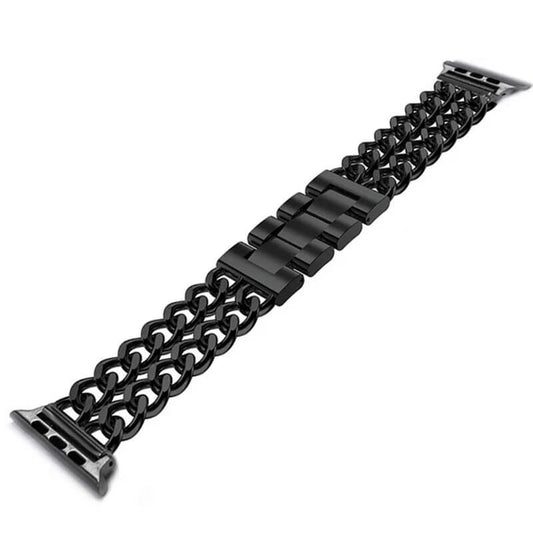NEU: Edelstahl Armband für Apple Watch - zweireihiges Gliederarmband-Design