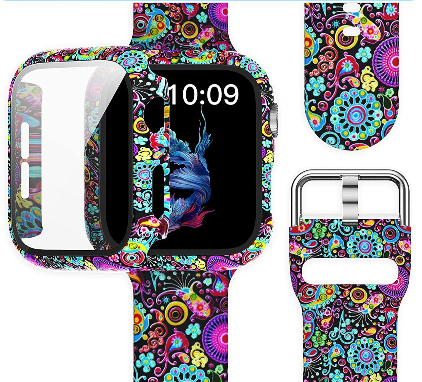 Apple Watch Silikon Armband + Displayschutz