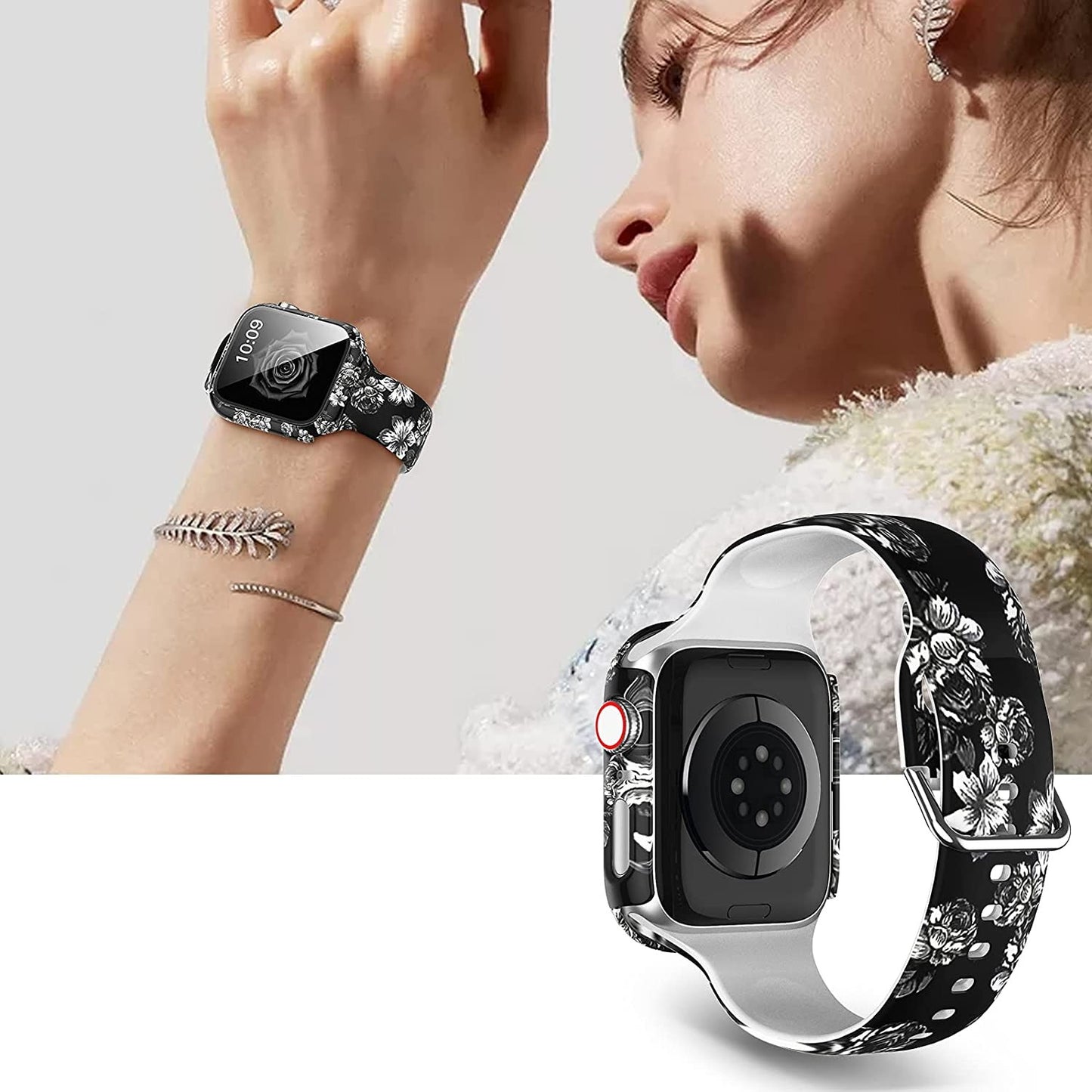 Apple Watch Silikon Armband + Displayschutz