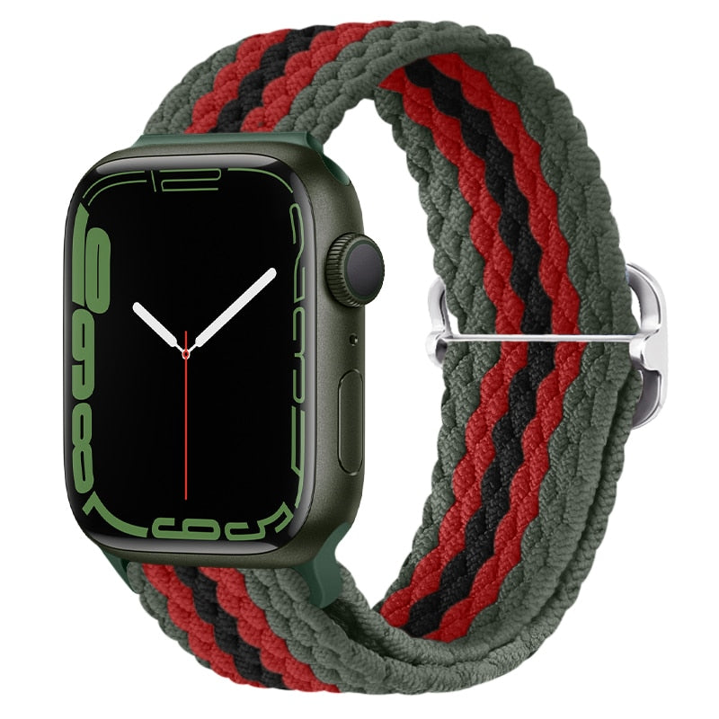 Apple Watch Stilvolles Nylon geflochtenes Schleifenband