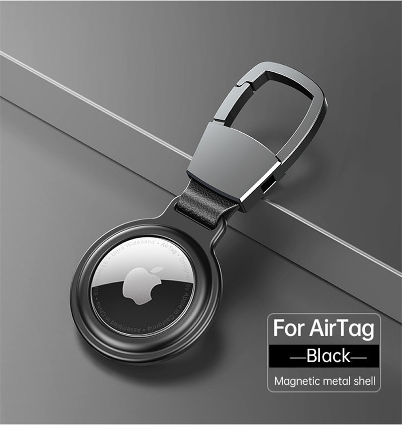 Metallgehäuse für AirTag mit Schlüsselanhänger und Magnetverschluss