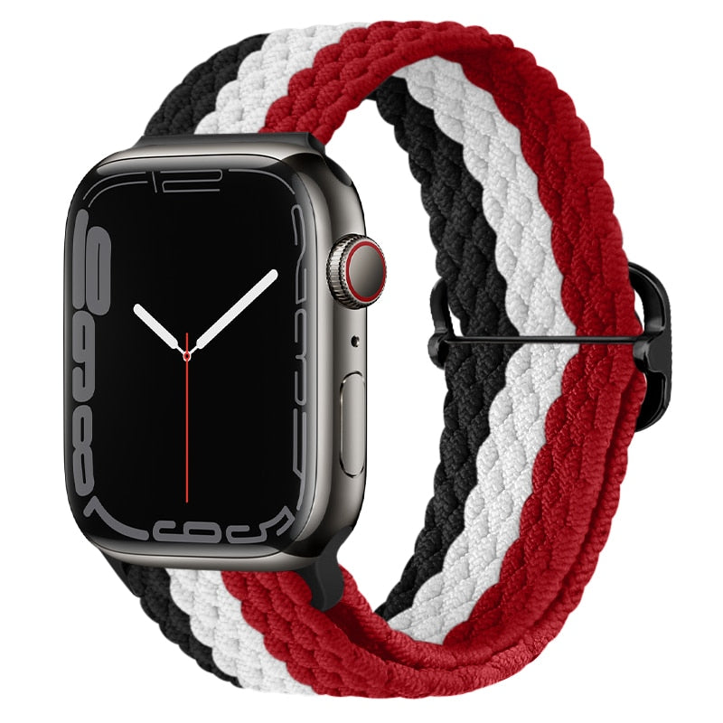 Apple Watch Stilvolles Nylon geflochtenes Schleifenband