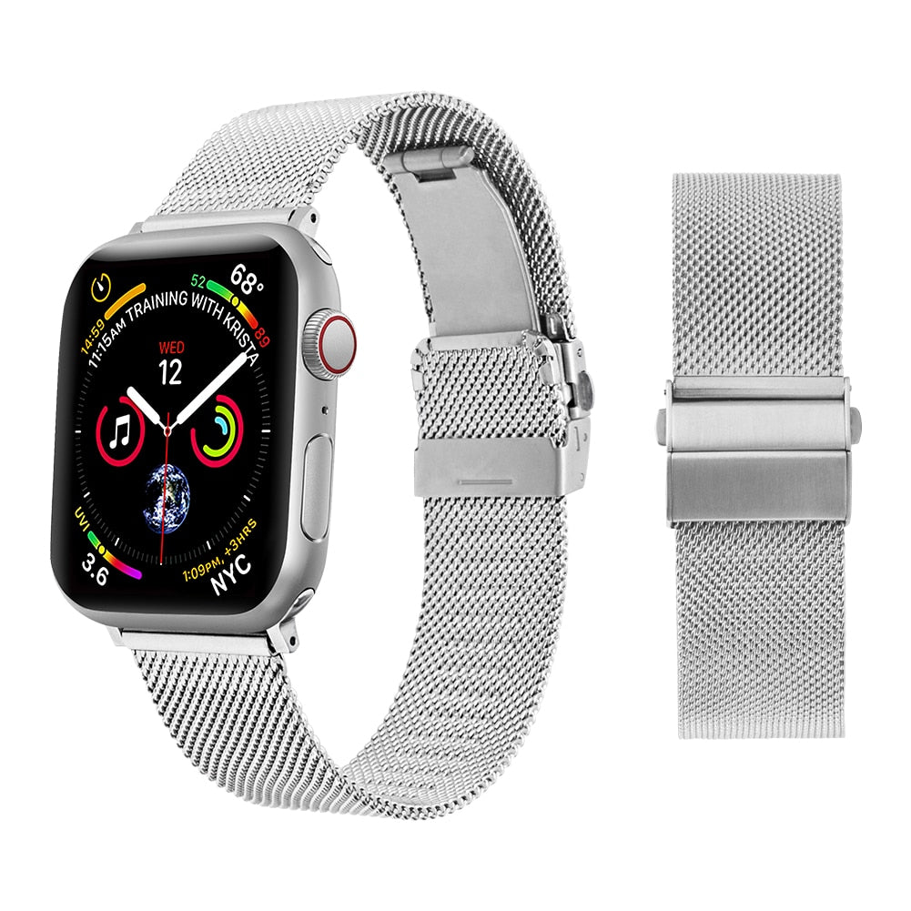Apple Watch Edelstahl Armband im Meshstil