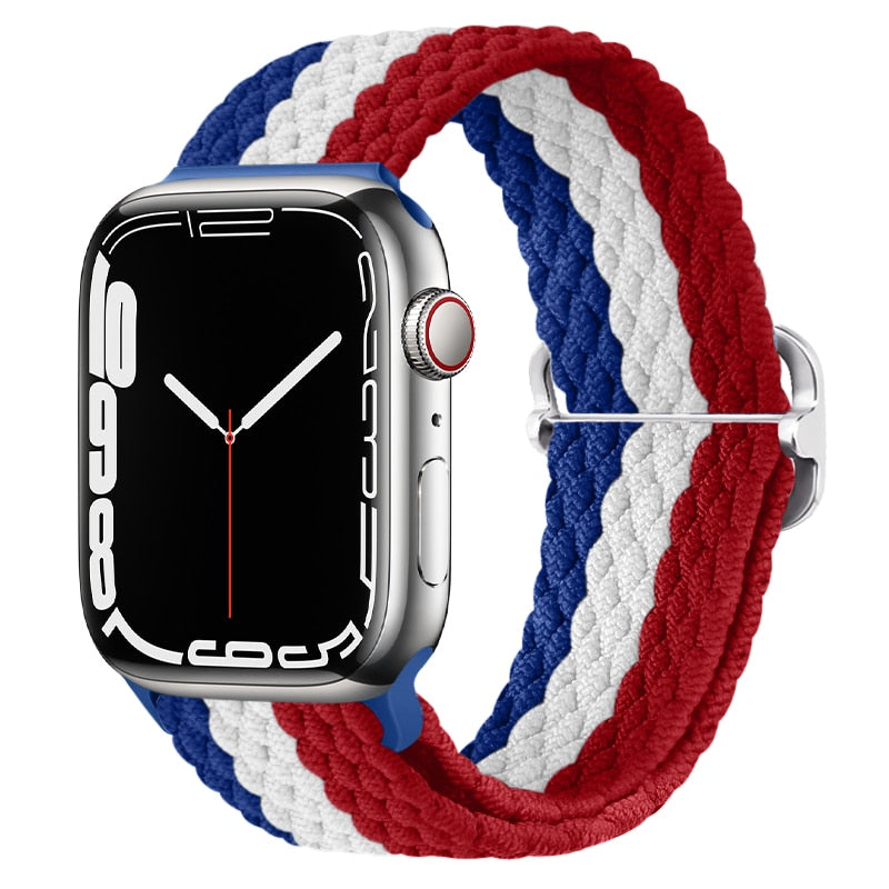 Apple Watch Stilvolles Nylon geflochtenes Schleifenband