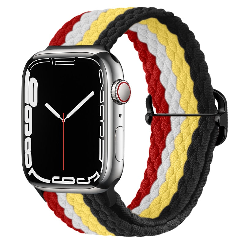 Apple Watch Stilvolles Nylon geflochtenes Schleifenband