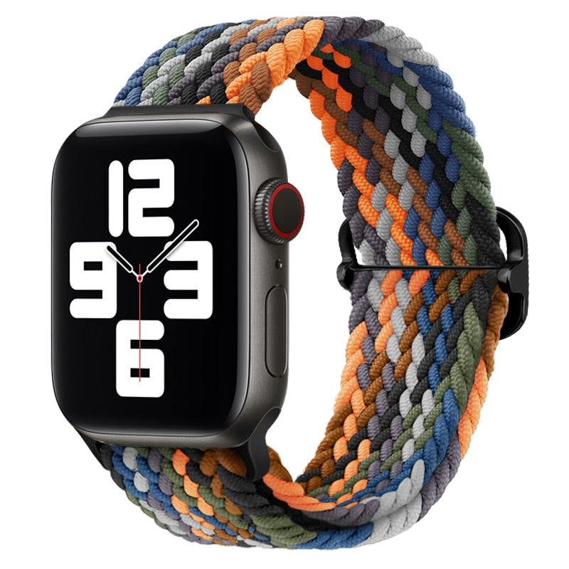 Apple Watch Stilvolles Nylon geflochtenes Schleifenband