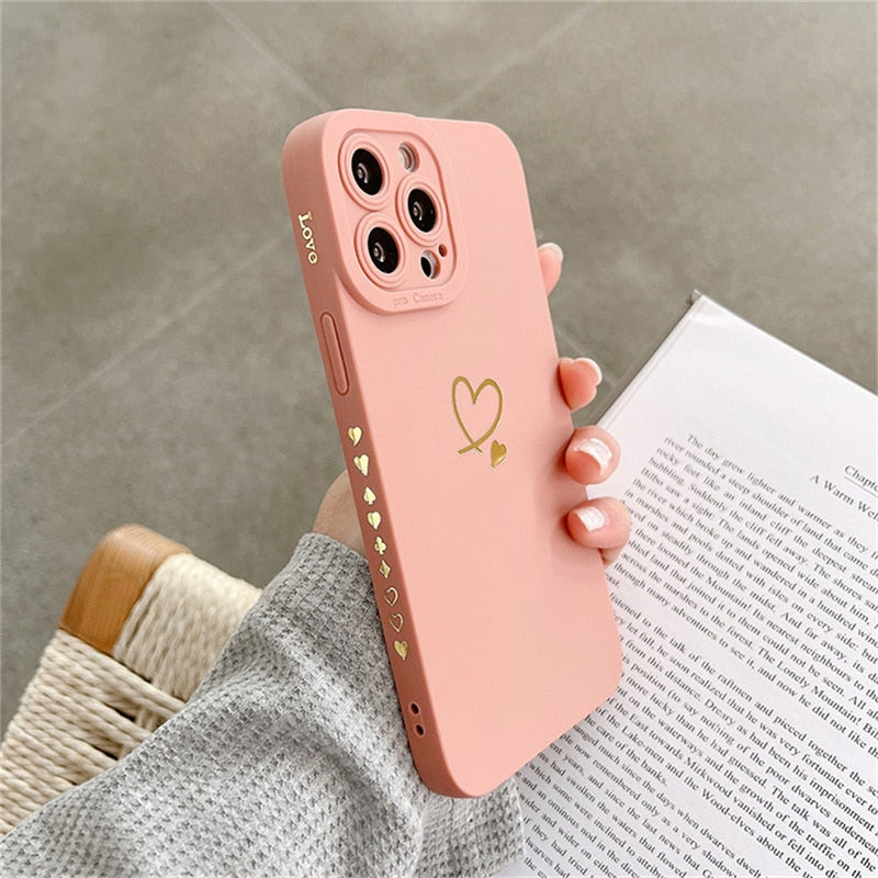 iPhone X/XS Silikon Case mit niedlichem Herz