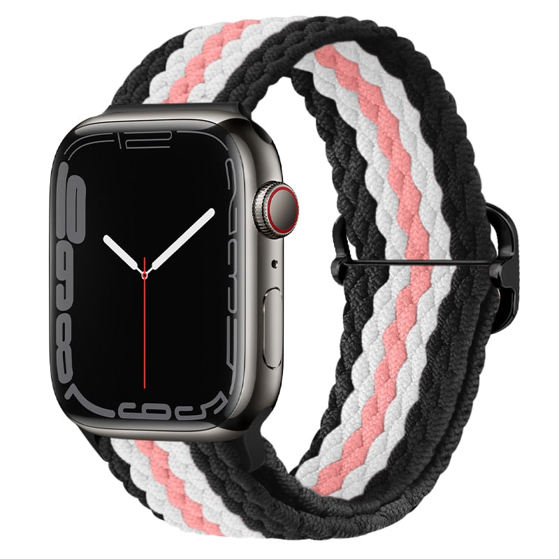 Apple Watch Stilvolles Nylon geflochtenes Schleifenband