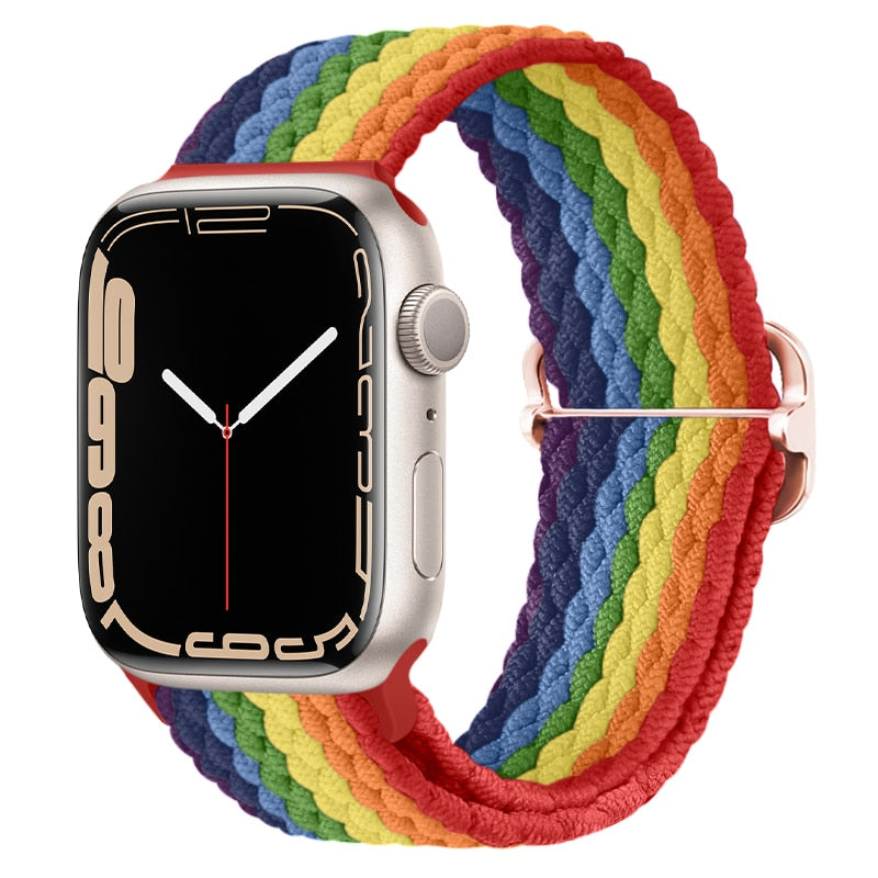 Apple Watch Stilvolles Nylon geflochtenes Schleifenband