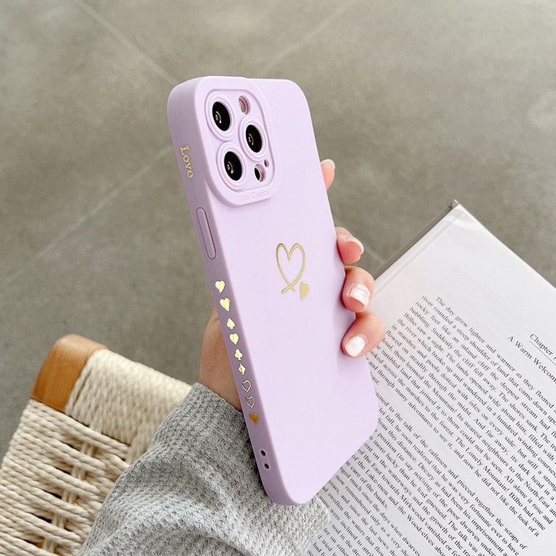 iPhone X/XS Silikon Case mit niedlichem Herz