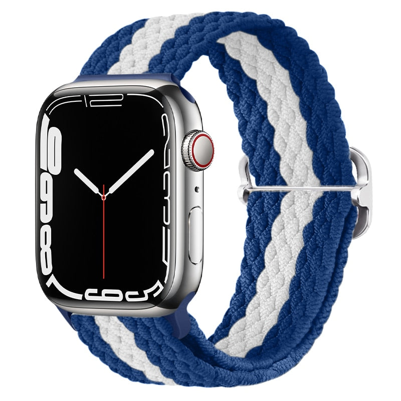 Apple Watch Stilvolles Nylon geflochtenes Schleifenband