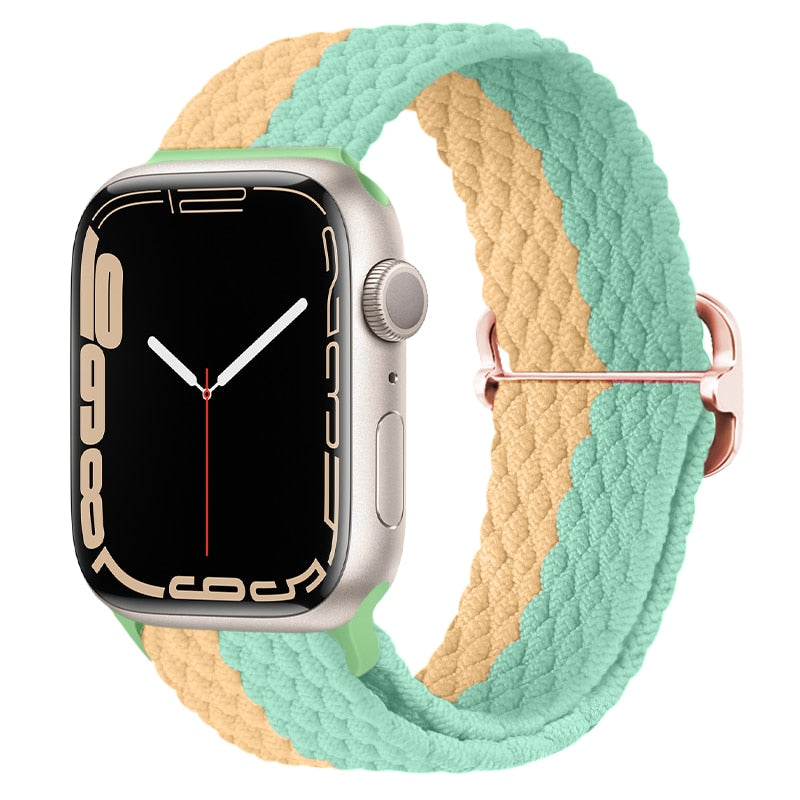 Apple Watch Stilvolles Nylon geflochtenes Schleifenband