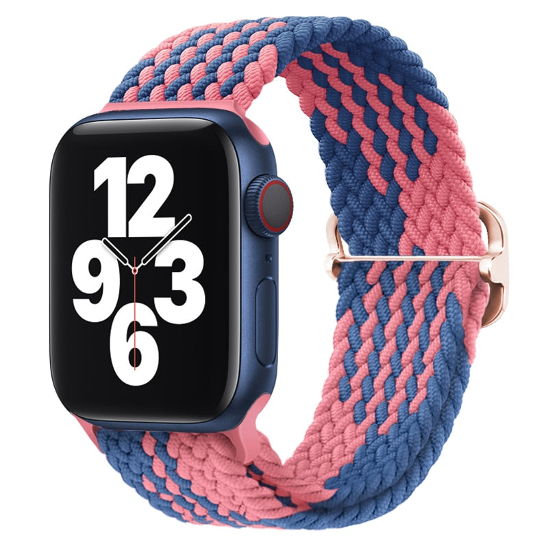 Apple Watch Stilvolles Nylon geflochtenes Schleifenband