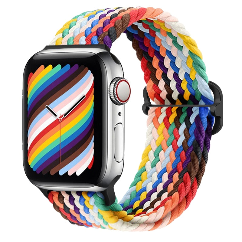 Apple Watch Stilvolles Nylon geflochtenes Schleifenband